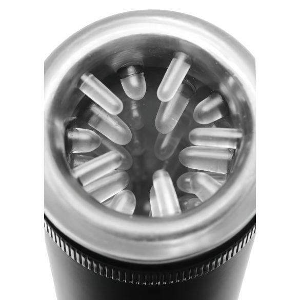 Master-Bot - augšup-leju kustības, mīksti adatiņu mute masturbators (melns)