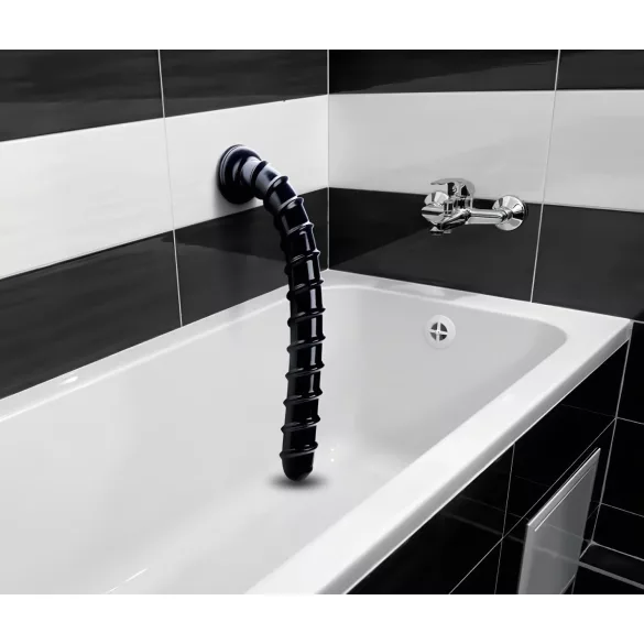 Hosed Swirl Tchick anālais dildo čūska 18 cm melns