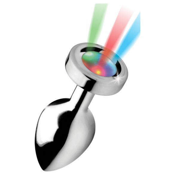 Booty Sparks - mirdzošais anālais spraudnis - vidējs (sudraba)