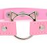 Master Series Kinky Kitty - apkakle ar kaķa galvas gredzenu (rozā)