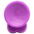 XR Brands POP - piesūcekņa dildo ar sēkliniekiem - 19 cm (violets)