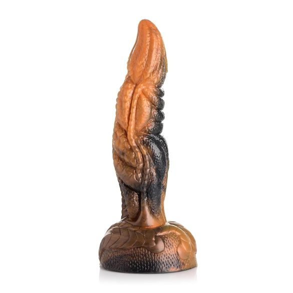 Creature Cocks Ravager - teksturēts silikona dildo - 20cm (oranžs)