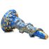 Creature Cocks Kraken - spirālveida astoņkāja dildo - 21cm (zeltaini-zils)