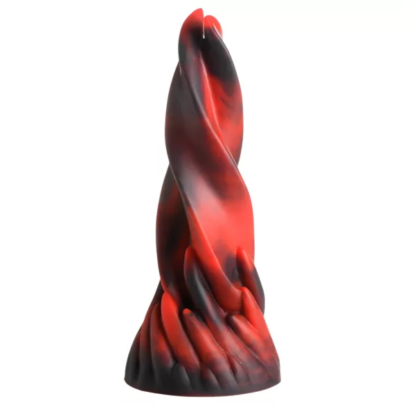 Creature Cocks Hell Kiss - vītņots silikona dildo - 19 cm (sarkans)