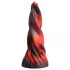 Creature Cocks Hell Kiss - vītņots silikona dildo - 19 cm (sarkans)