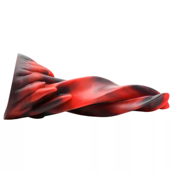 Creature Cocks Hell Kiss - vītņots silikona dildo - 19 cm (sarkans)