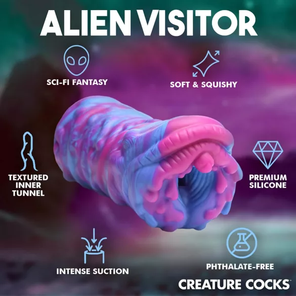 Creature Cocks Cyclone - masturbators silikona svešzemju vagīna violeta-rozā