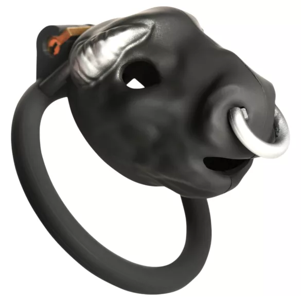 Master Series Bull - buļļagalvas dzimumlocekļa būris (melns)