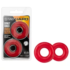 Stay Hard Donuts - erekcijas gredzenu komplekts sarkans
