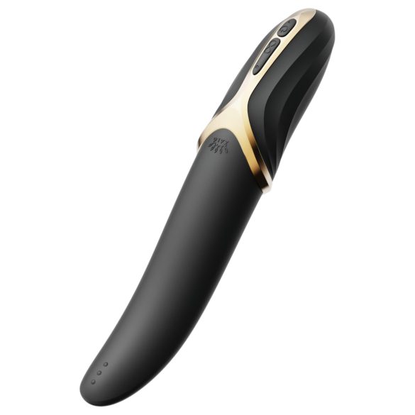 Zalo Eve - akumulators, sildošs, rotējošs vibrators (melns)