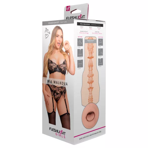 Fleshlight Mia Malkova - mutiskas masturbators realistisks materiāls naturāls