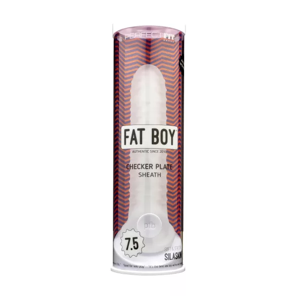 Fat Boy Checker Box - dzimumlocekļa uzmava 19cm balta