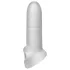 Perfect Fit - Fat Boy Micro Ribbed - dzimumlocekļa uzmava (15 cm, balta)