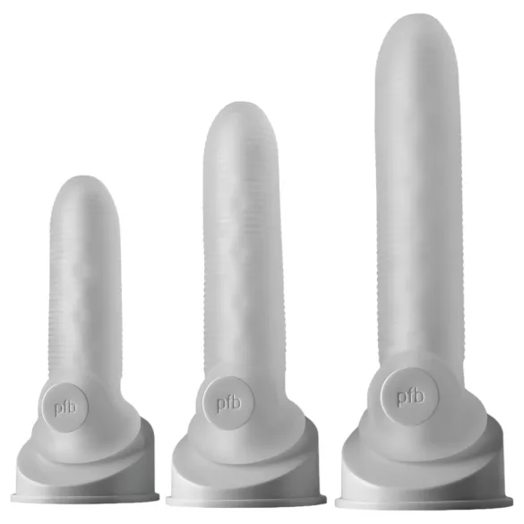 Perfect Fit - Fat Boy Micro Ribbed - dzimumlocekļa uzmava (15 cm, balta)