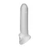 Perfect Fit - Fat Boy Micro Ribbed - dzimumlocekļa uzmava (17 cm, balta)