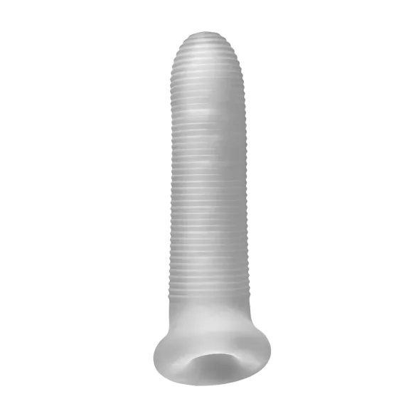 Perfect Fit - Fat Boy Micro Ribbed - dzimumlocekļa uzmava (17 cm, balta)