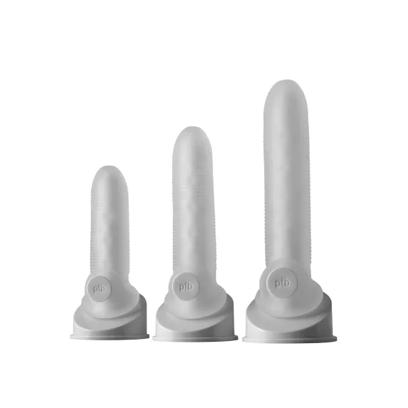 Perfect Fit - Fat Boy Micro Ribbed - dzimumlocekļa uzmava (19 cm, balta)