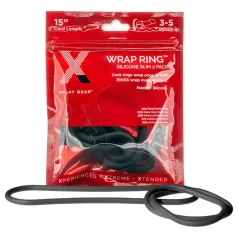   Perfect Fit Slim Wrap 15 - plāns dzimumlocekļa gredzens - melns (38cm)