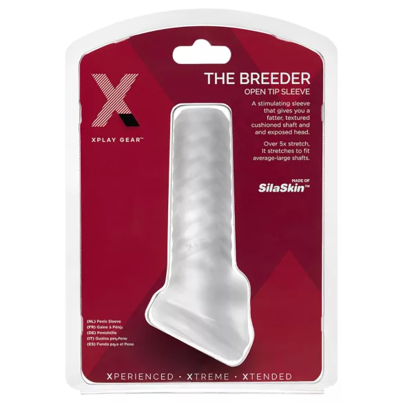 Perfect Fit Breeder - atvērts penisā apvalks balts