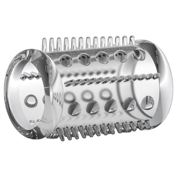 Stay Hard - dzimumlocekļa uzmava ar izciļņiem caurspīdīga