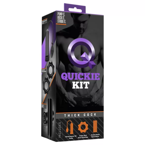Quickie Kit - vīriešu vakuuma pumpja komplekts biezs 4 daļas