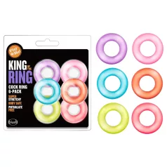   King of the Ring - erekcijas gredzenu komplekts krāsains 6 gab.