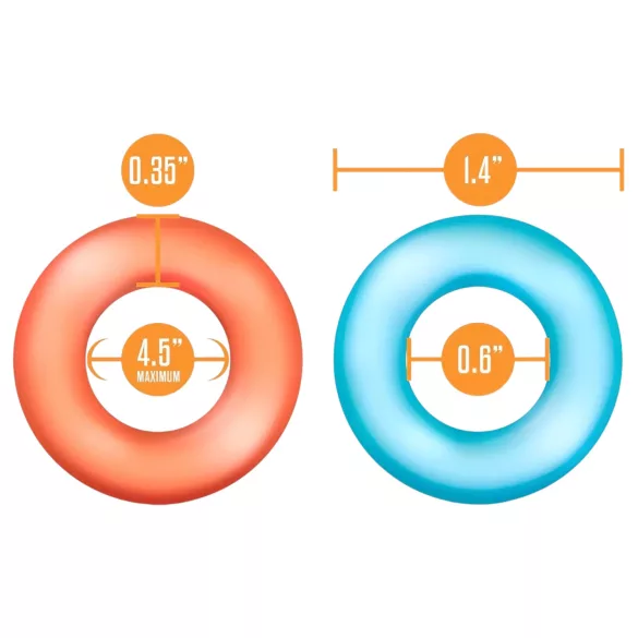 King of the Ring - erekcijas gredzenu komplekts krāsains 6 gab.