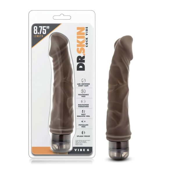 Dr. Skin Vibe Nr.6 - dabīgs vibrators (brūns)