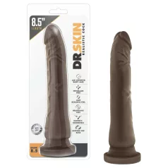   Dr. Skin 8,5 - piesūcekņa reālistisks dildo (brūns, 20,5 cm)