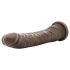 Dr. Skin 8.5 - dzīves reālists sūkņu dildo - brūns (20,5 cm)