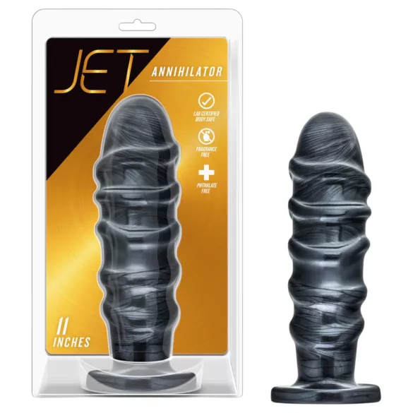 Blush Jet - XXL anālais dildo (melns)