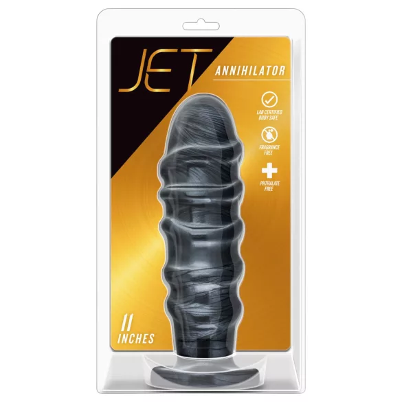 Blush Jet - XXL anālais dildo (melns)