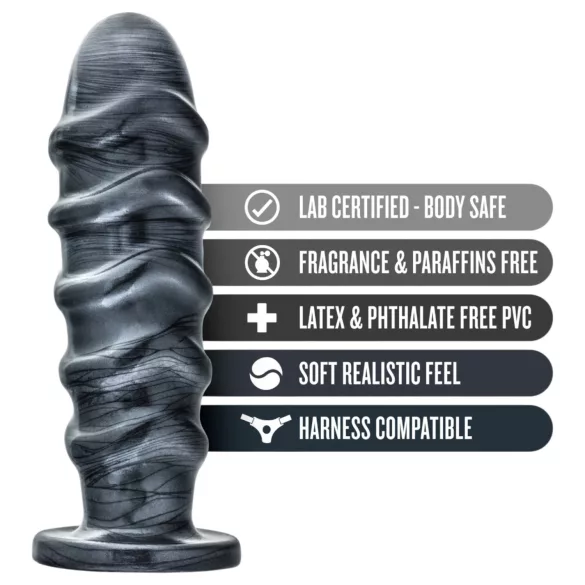 Blush Jet - XXL anālais dildo (melns)