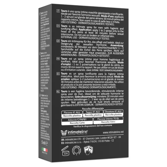 Tauro Extra Power - aizkavējošs sprejs vīriešiem (5 ml)