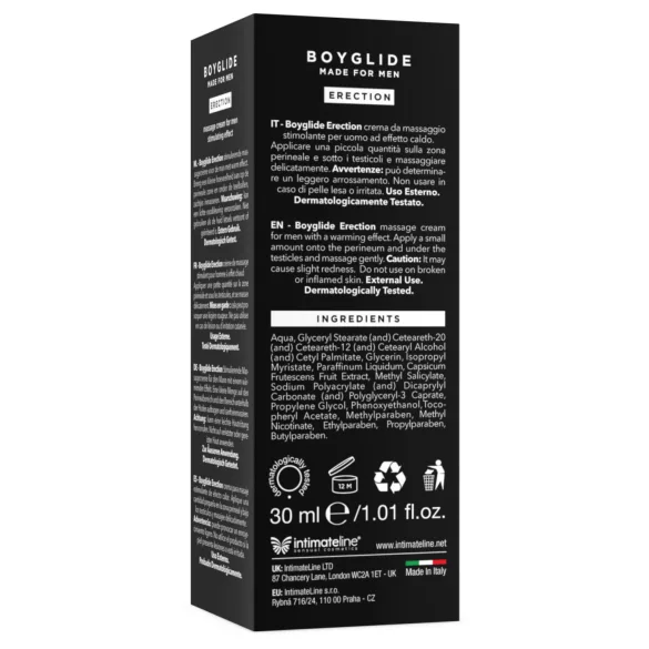 Intimateline Boyglide Erection - stimulējošs intīmais krēms (30 ml)