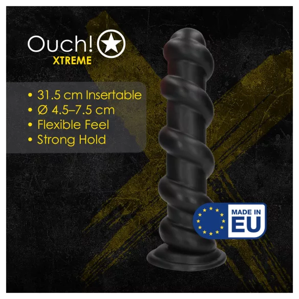 Ouch! Hole Driller - milzu anālais aizbāznis (melns) - 31,5 cm