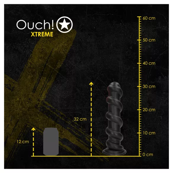 Ouch! Hole Driller - milzu anālais aizbāznis (melns) - 31,5 cm