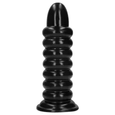   Ouch! Spiral Force - vītņots anālais spraudnis (melns) - 23,5 cm