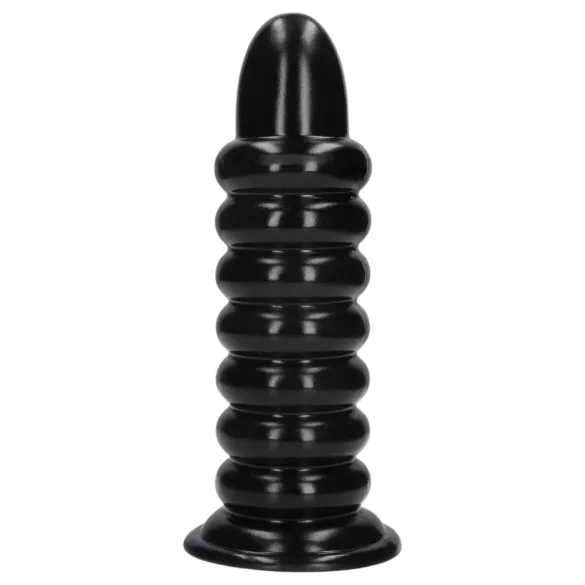 Ouch! Spiral Force - vītņots anālais spraudnis (melns) - 23,5 cm