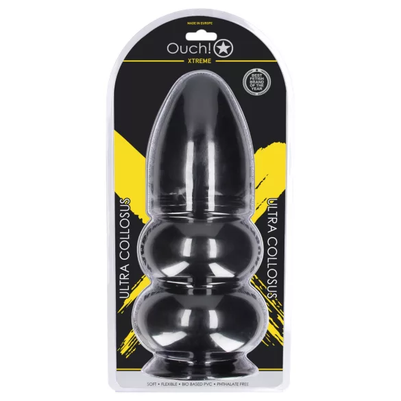Ouch! Ultra Collosus - īpaši liels anālais plugs (melns) - 33 cm