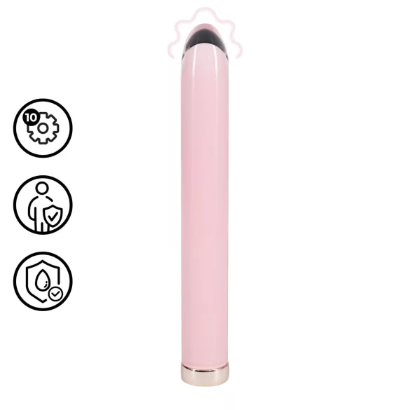 Loveline - taisns stikla vibrators (rozā)