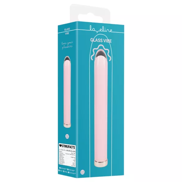 Loveline - taisns stikla vibrators (rozā)