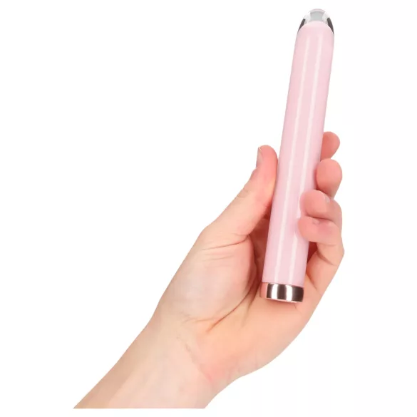 Loveline - taisns stikla vibrators (rozā)