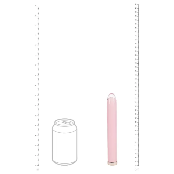 Loveline - taisns stikla vibrators (rozā)