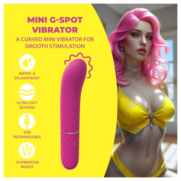 Loveline - mini G-punkta vibrators (rozā)