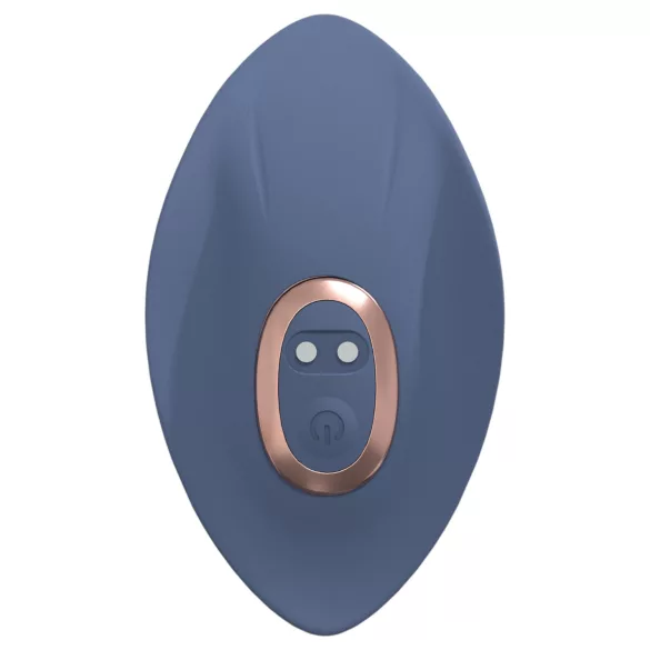 Loveline - vibrators ar maināmiem uzgaļiem (zils‑pelēks)