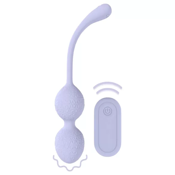 Loveline - vibrācijas kegel bumbiņas duets violets