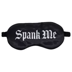 Ouch! - satīna acu maska ar uzrakstu “Spank Me” (melna)