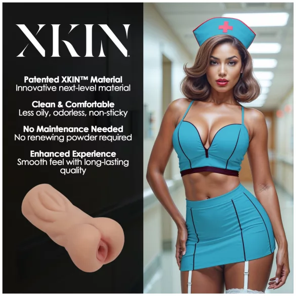 XKIN Naughty Nurse Trixie - reālistisks mākslīgais vagīnas masturbators (dabisks)
