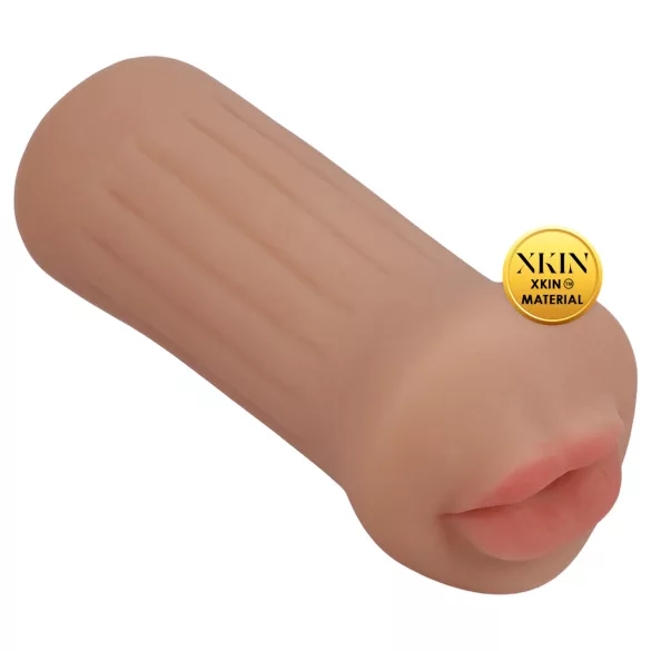 XKIN - mākslīgās mutes masturbators - S (tumši dabīgs)